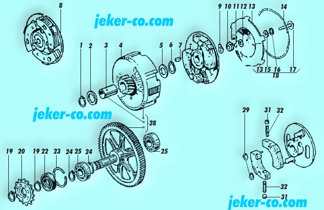 Puch-Getriebe 1 Gang Puch-Getriebe 1 Gang